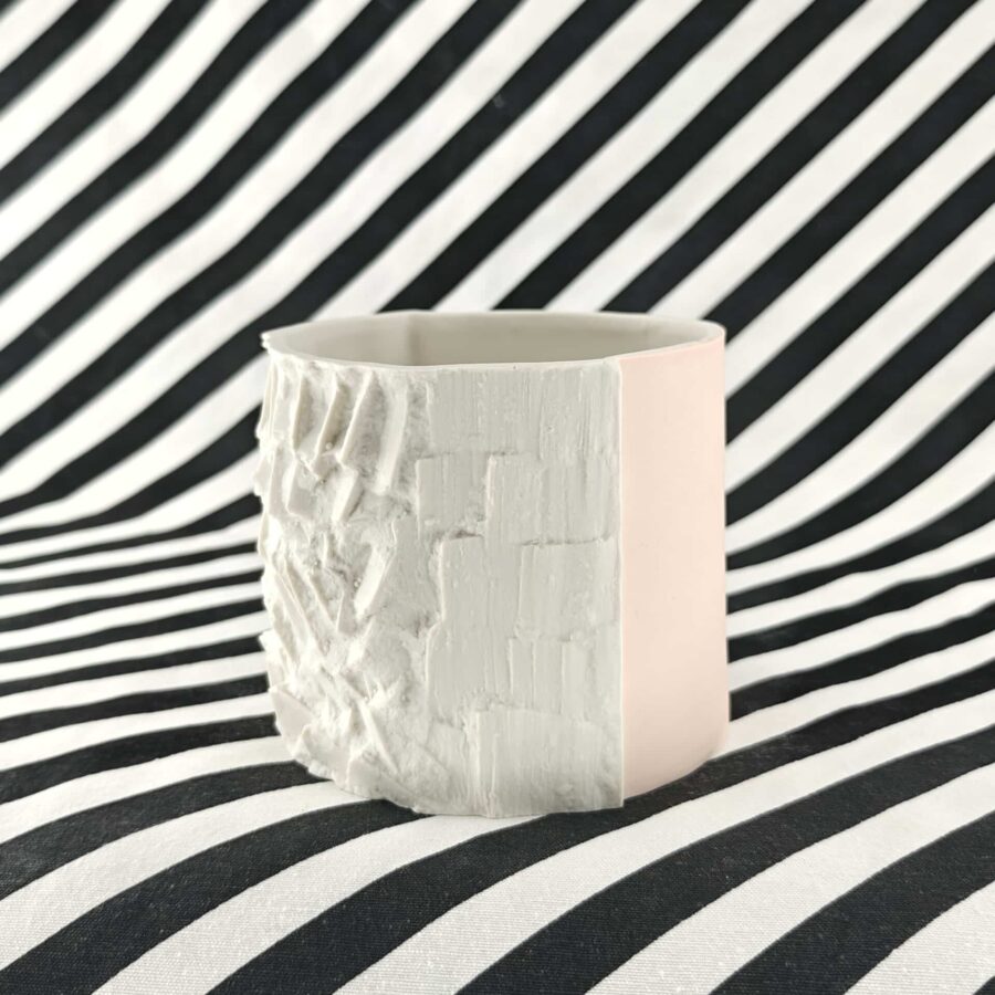 Moyen cache-pot Volto rose