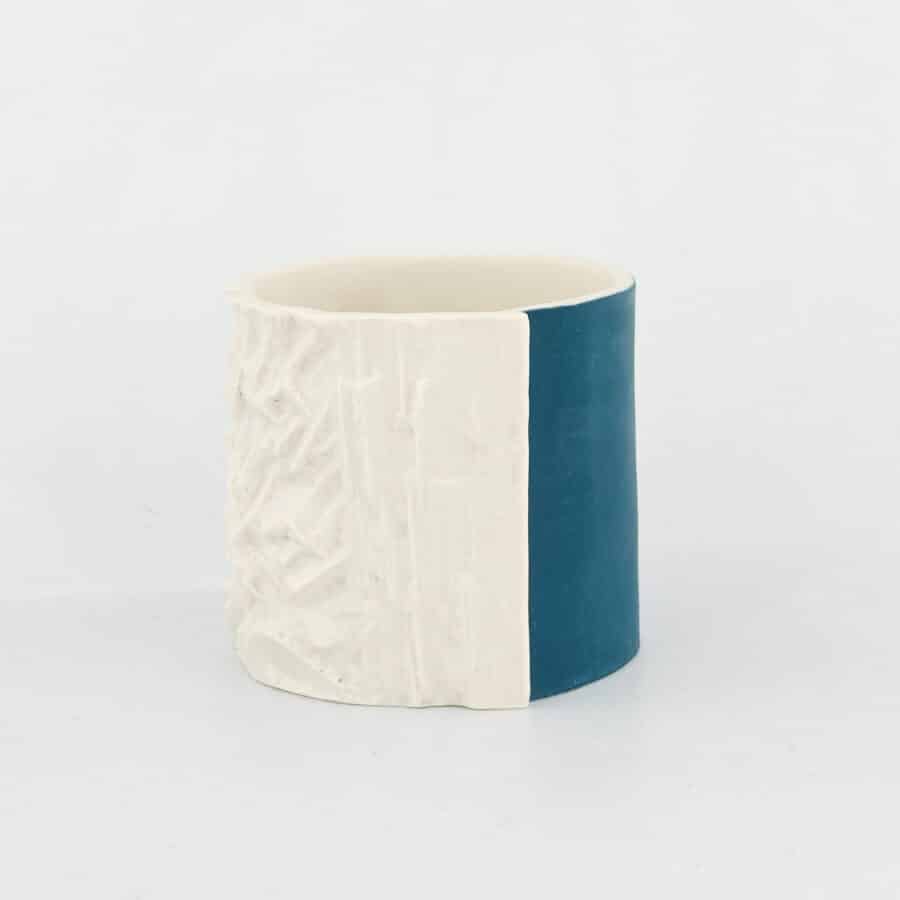 Petit cache-pot Volto Bleu Pétrole